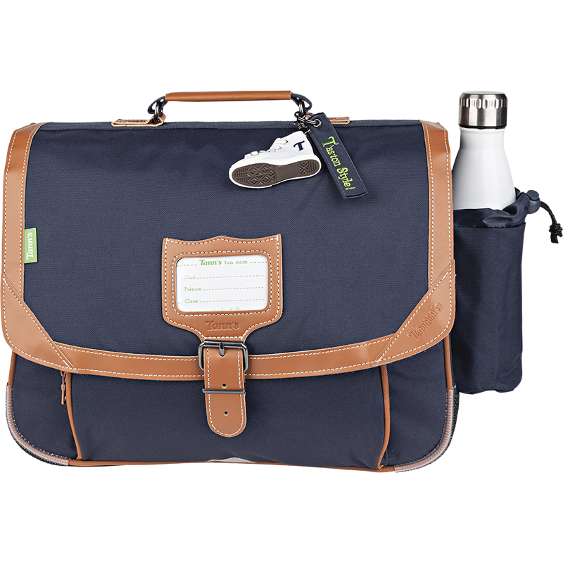 Cartable poche gourde Camille marine Tann’s - 38 cm