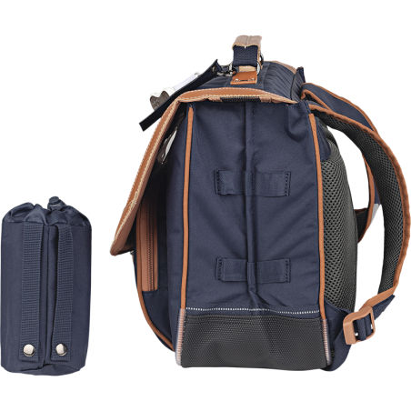 Cartable poche gourde Camille marine Tann’s - 38 cm
