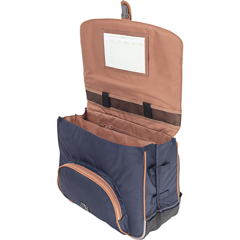 Cartable poche gourde Camille marine Tann’s - 38 cm