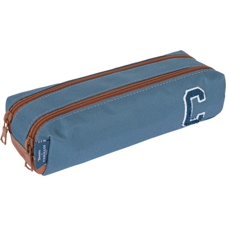 Trousse Côme bleue Tann's x Cyrillus Tann’s - 21,5 cm