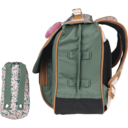Cartable poche gourde Iris vert Tann’s - 38 cm