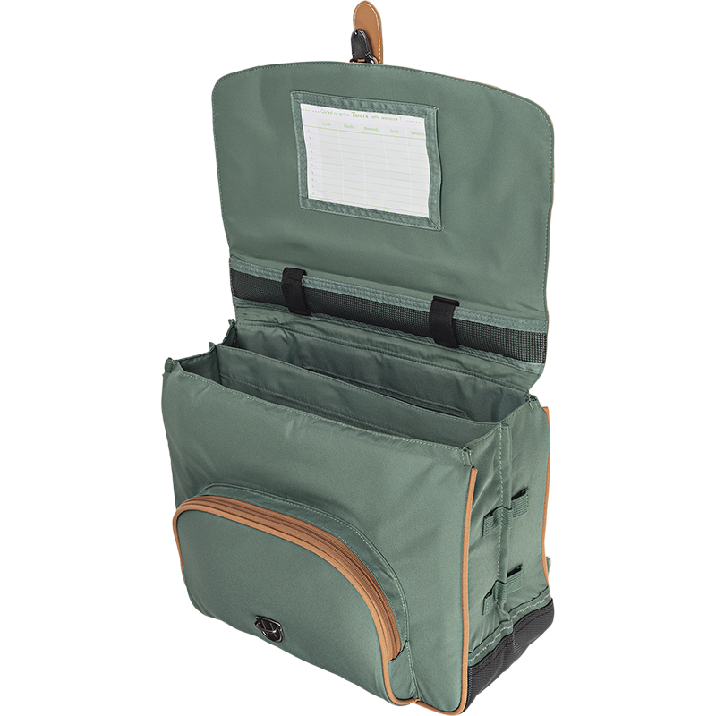 Cartable poche gourde Iris vert Tann’s - 38 cm