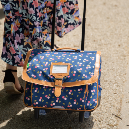 Cartable trolley Alexa bleu