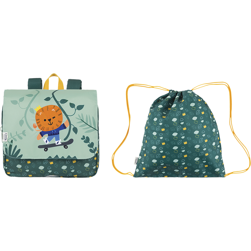 Cartable souple Jungle L'école des Tann's - 29 cm