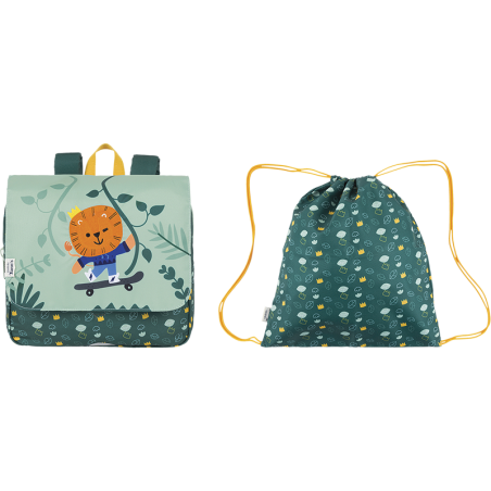 Cartable souple Jungle L'école des Tann's - 29 cm