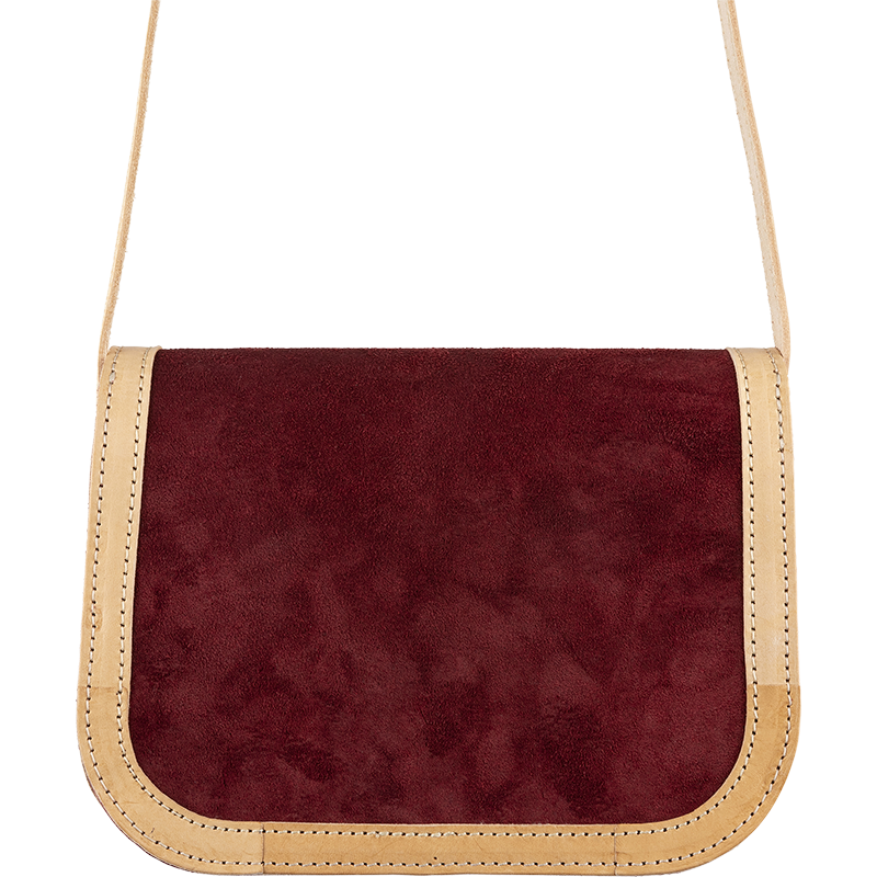 Sac bandoulière Aimé rouge Tann’s - 22,5 cm