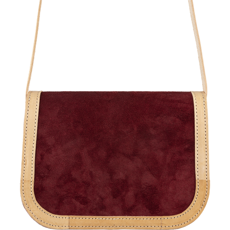 Sac bandoulière Aimé rouge Tann’s - 22,5 cm