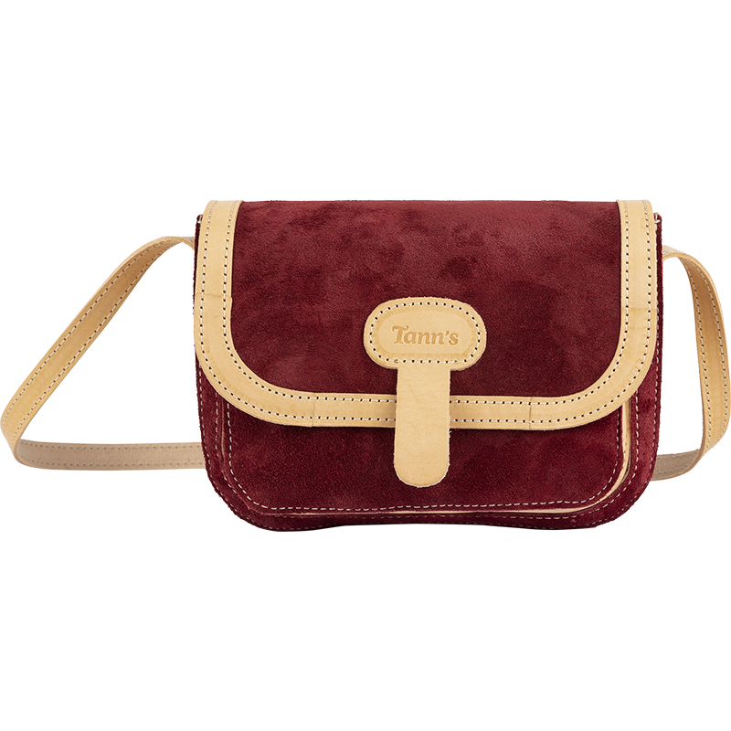 Sac bandoulière Aimé rouge Tann’s - 22,5 cm