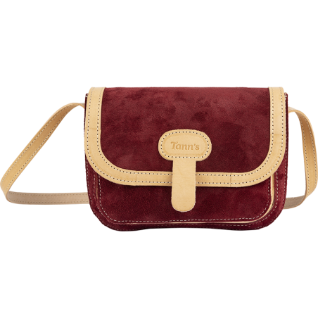 Sac bandoulière Aimé rouge Tann’s - 22,5 cm