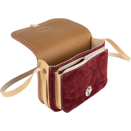 Sac bandoulière Aimé rouge Tann’s - 22,5 cm