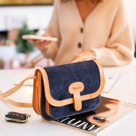 Sac bandoulière Aimé bleu nuit