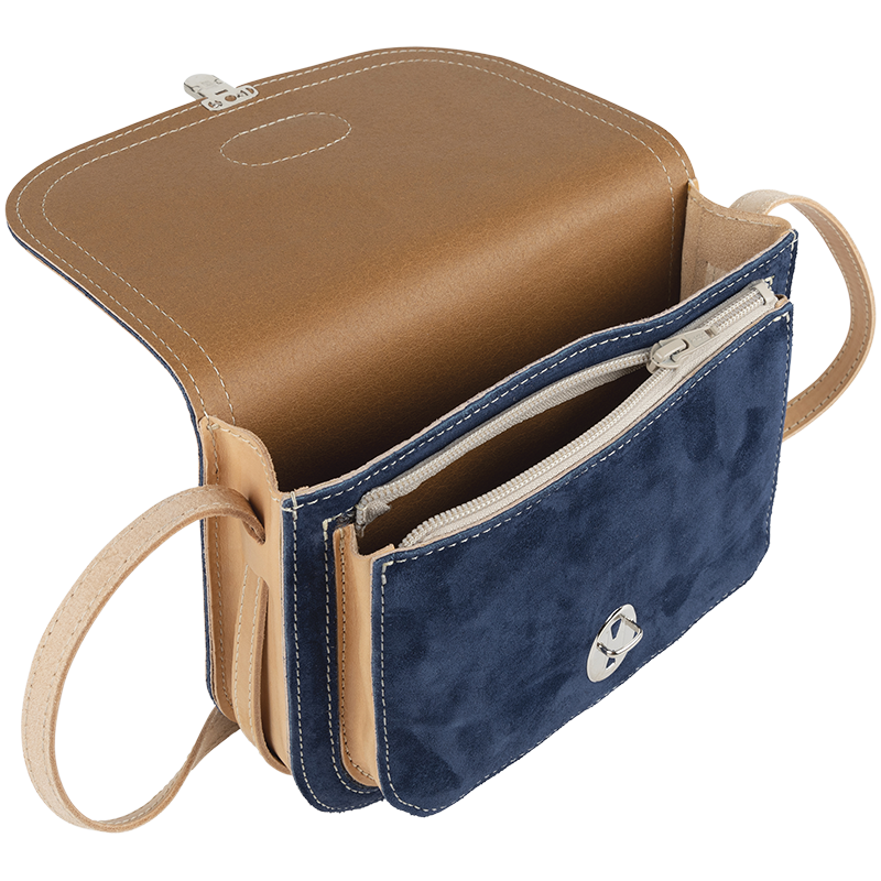 Sac bandoulière Aimé bleu nuit Tann’s - 22,5 cm