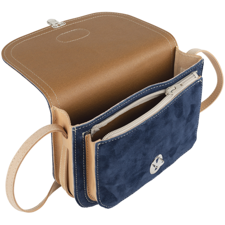 Sac bandoulière Aimé bleu nuit Tann’s - 22,5 cm