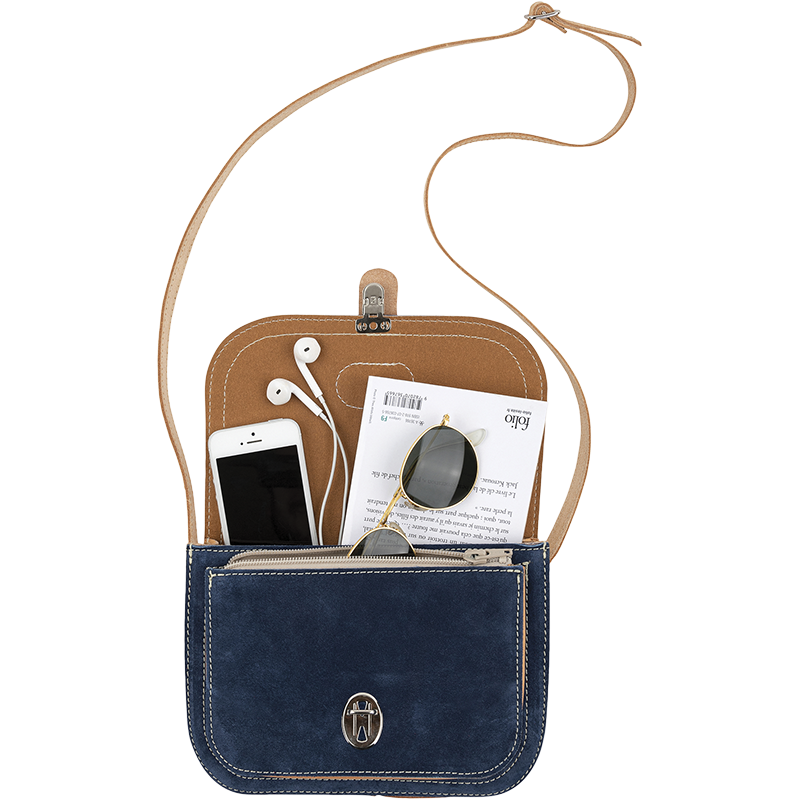 Sac bandoulière Aimé bleu nuit Tann’s - 22,5 cm