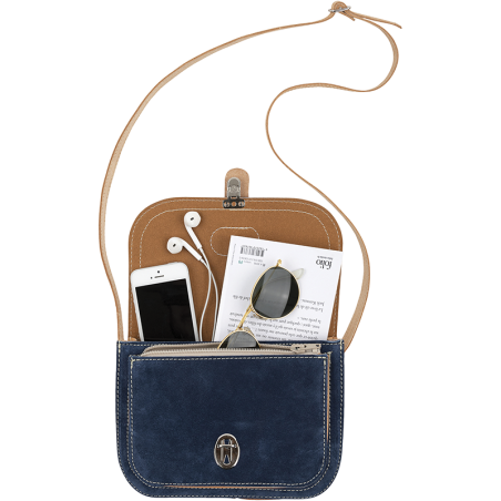 Sac bandoulière Aimé bleu nuit Tann’s - 22,5 cm