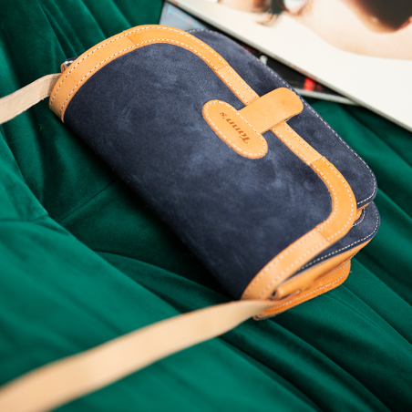 Sac bandoulière Aimé bleu nuit Tann’s - 22,5 cm