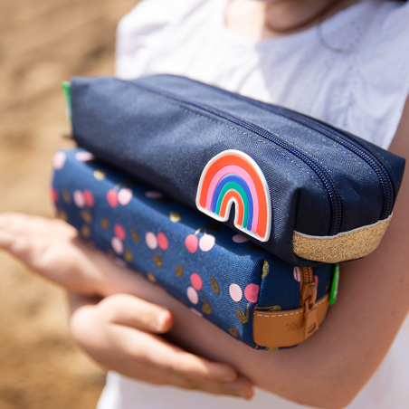 Trousse Leïla marine Tann’s - 21,5 cm