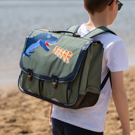 Cartable Oscar kaki Tann’s - 38 cm