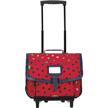 Cartable trolley Alice rouge