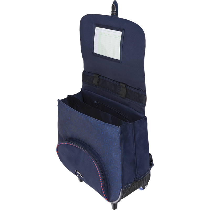 Cartable trolley Lancelot bleu