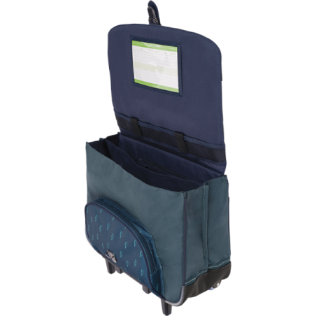 Cartable trolley Ethan vert