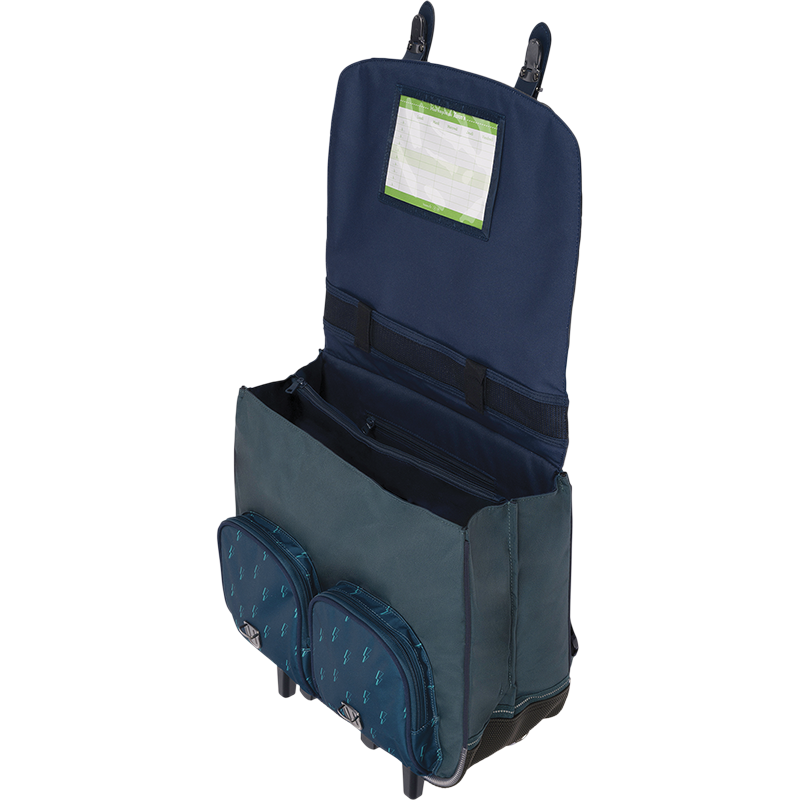 Cartable trolley Ethan vert
