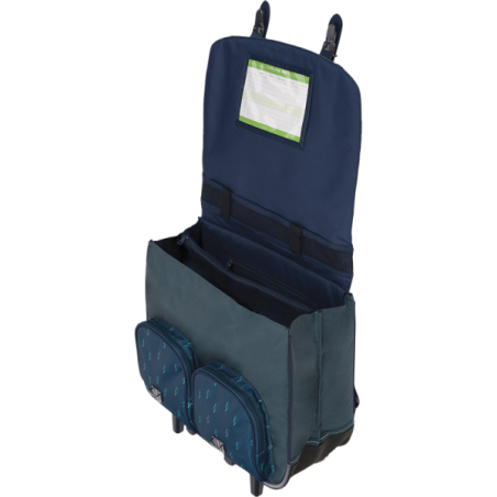 Cartable trolley Ethan vert