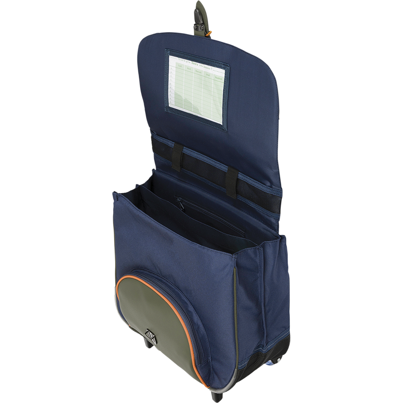 Cartable trolley Esteban bicolore