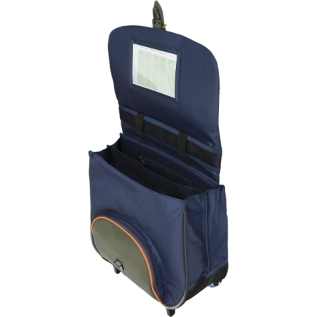 Cartable trolley Esteban bicolore
