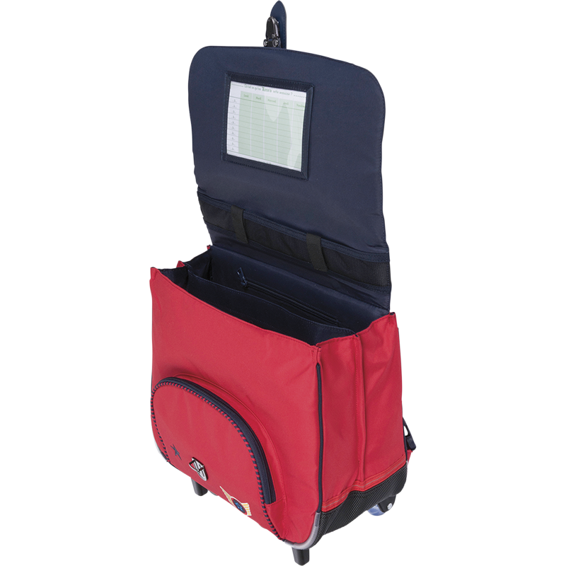 Cartable trolley Antoine rouge