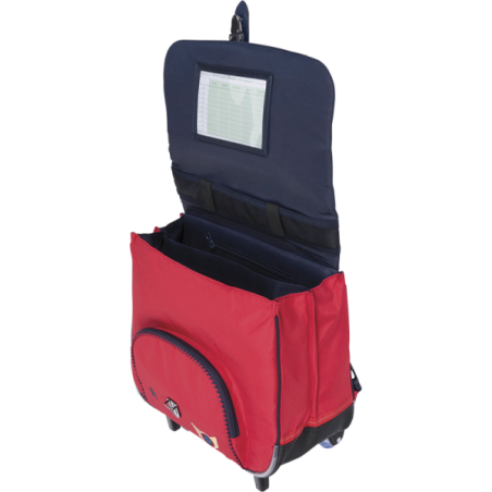 Cartable trolley Antoine rouge