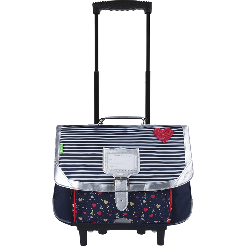 Cartable trolley Émilie bleu