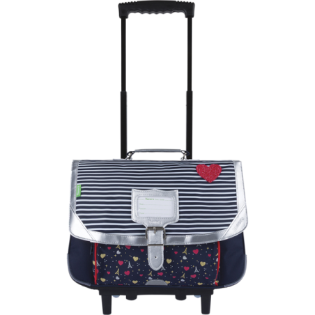 Cartable trolley Émilie bleu