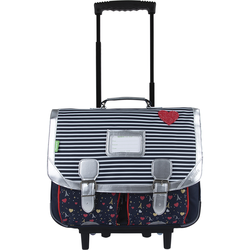 Cartable trolley Émilie bleu