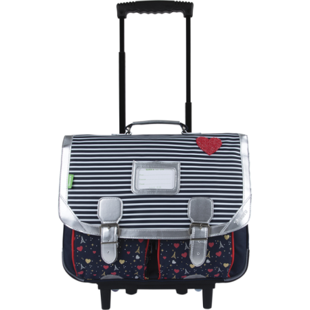 Cartable trolley Émilie bleu