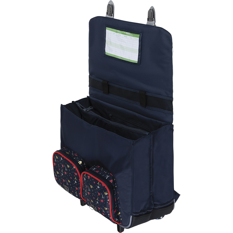 Cartable trolley Émilie bleu