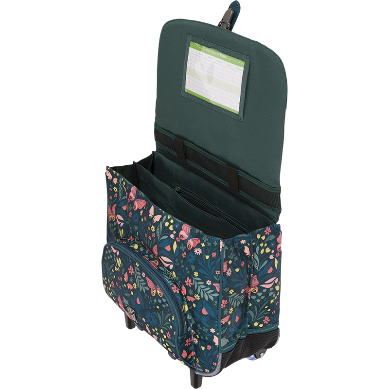 Cartable trolley Romane vert