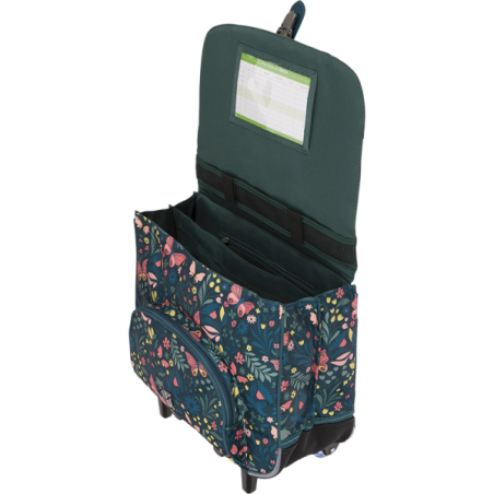 Cartable trolley Romane vert