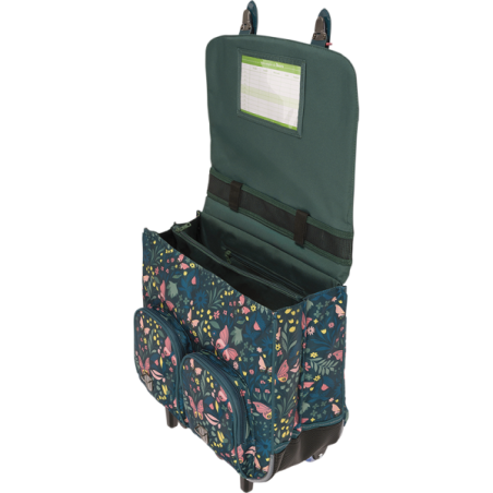 Cartable trolley Romane vert