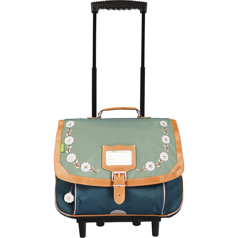 Cartable trolley Agathe vert