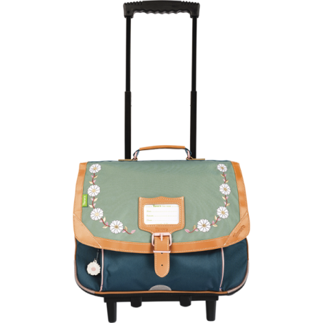 Cartable trolley Agathe vert