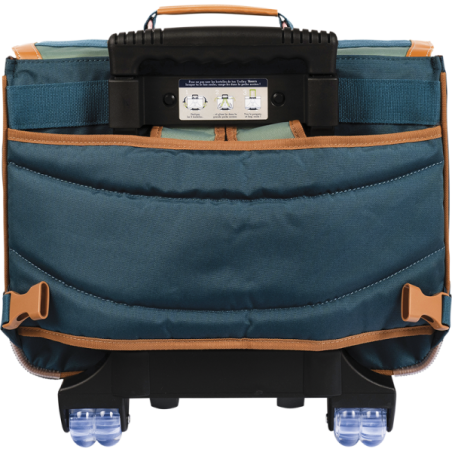 Cartable trolley Agathe vert