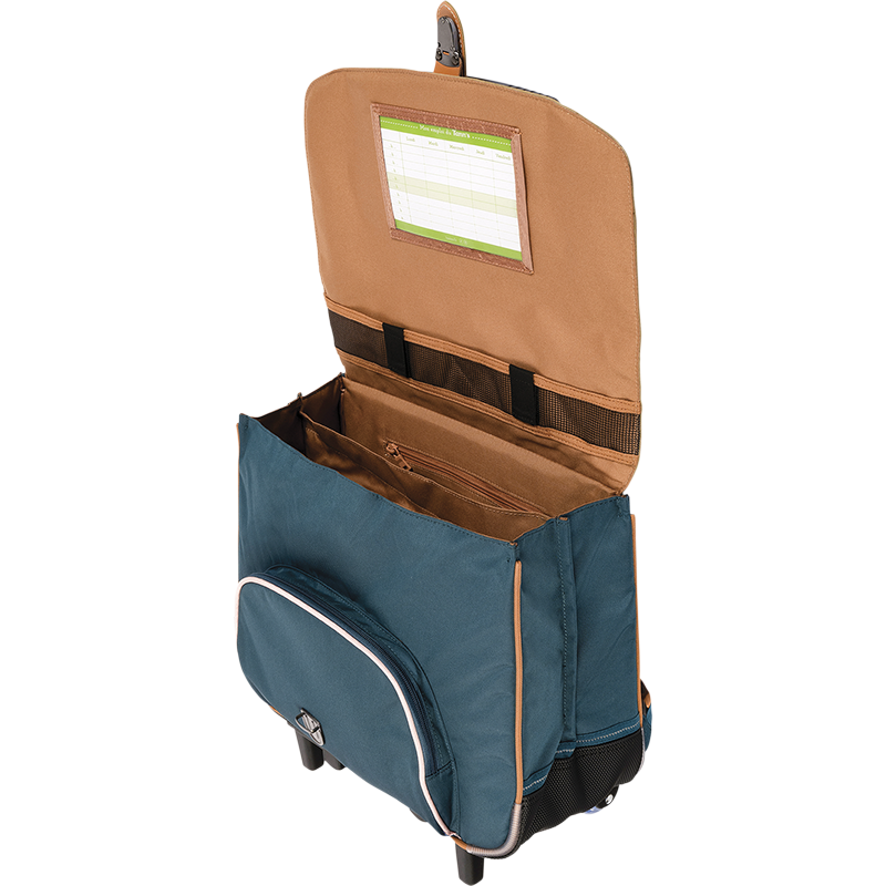 Cartable trolley Agathe vert