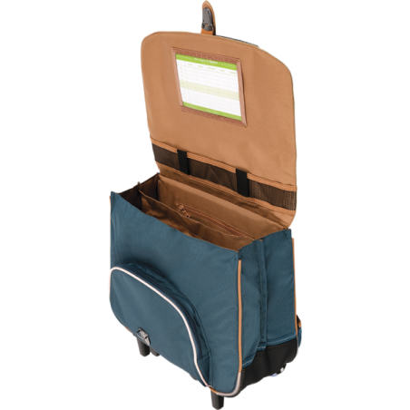 Cartable trolley Agathe vert