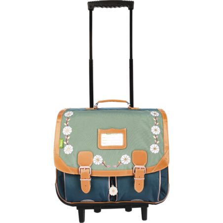 Cartable trolley Agathe vert