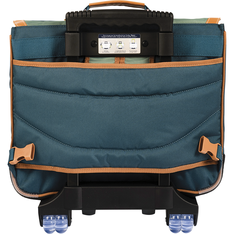 Cartable trolley Agathe vert
