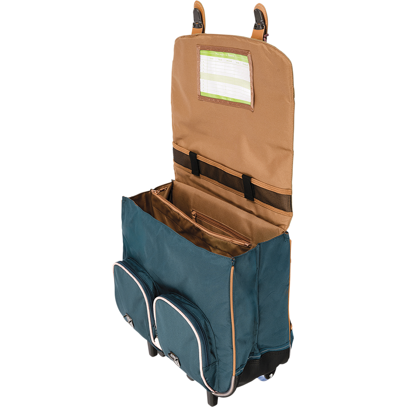 Cartable trolley Agathe vert