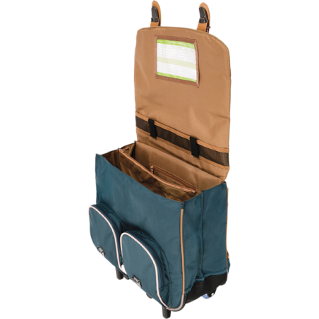 Cartable trolley Agathe vert