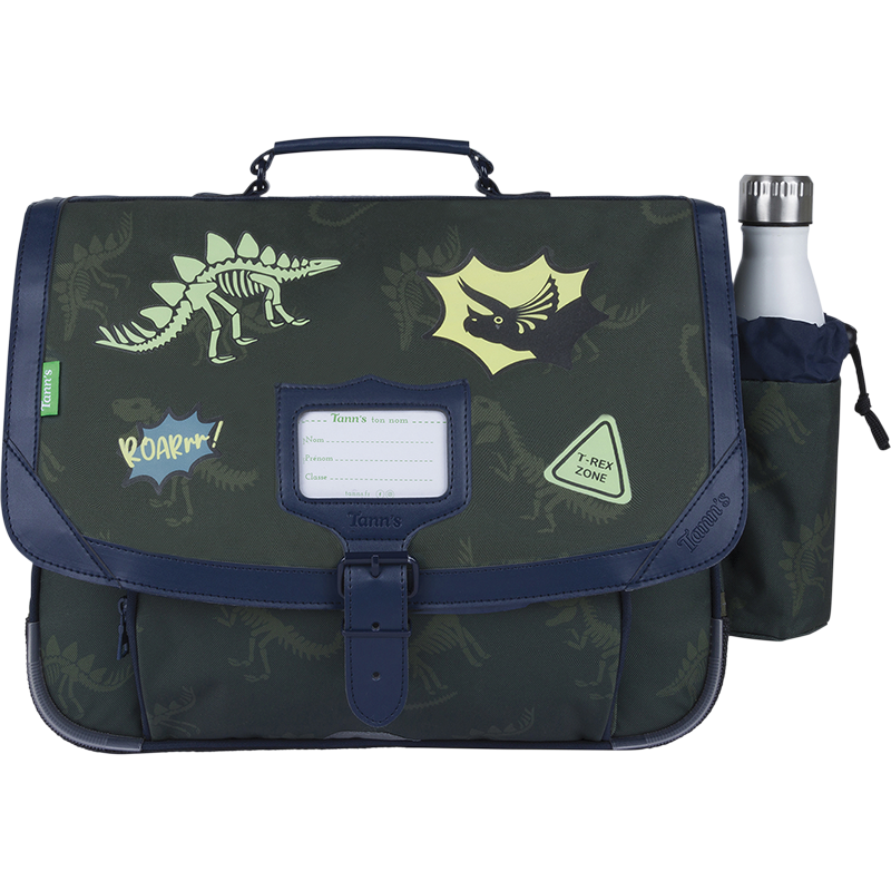 Cartable poche gourde Timothée kaki Tann’s - 38 cm
