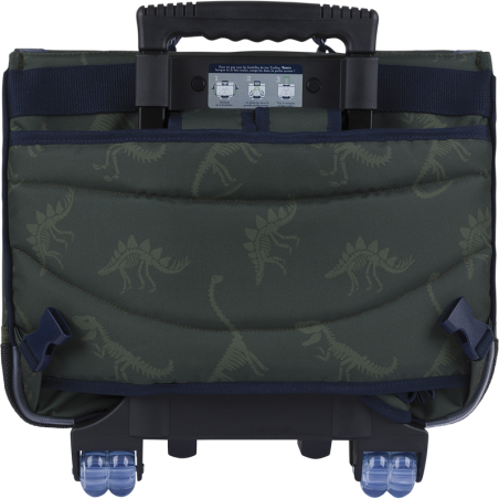 Cartable trolley Timothée kaki